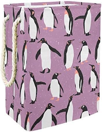 ЏРОУ Симпатична Пингвин Со Снег Перење Кофа Попречува За Деца Соба Дома Организатор Расадник Складирање Бебе Попречува