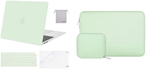 Mosiso компатибилен со MacBook Air 13 Inch Case 2022-2018 Објавување A2337 M1 A2179 A1932, Пластична тврда торба за ракави и неопренови