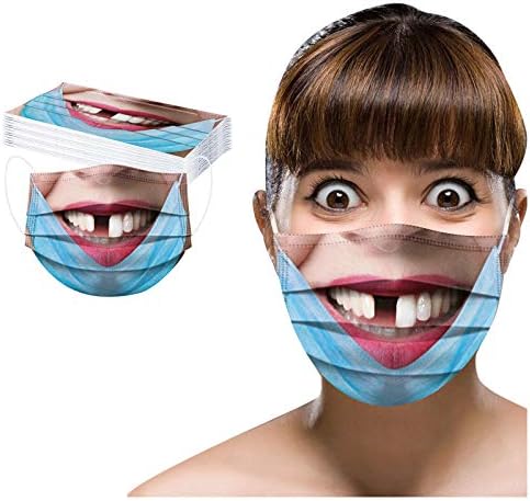 Канга 20 компјутерски возрасни смешни маски за лице, уста што покрива мера за заштита од еднократно шега од шега на шега Tik_tok маски