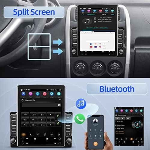 Андроид 11 Двоен Дин Вертикален Автомобил Стерео Со Безжичен/Жичен Apple Carplay &засилувач; Android Auto, 9.7 инчен Екран На