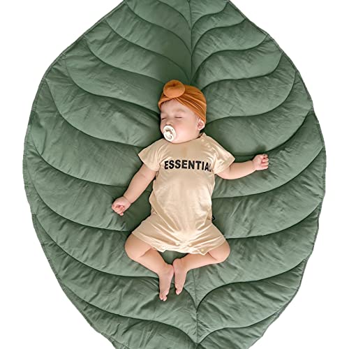 Бебе игра Мат памук расадник килим, новороденче, ползи, за време на стомакот, декорација за бебиња, украс за лисја на лисја, игра игра