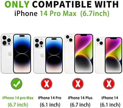 Fyy Дизајниран За Iphone 14 Pro Max 6.7 Случај, [Компатибилен Со Magsafe Полнење] 2-Во-1 Магнетен Одвојлив Паричник Телефон Случај