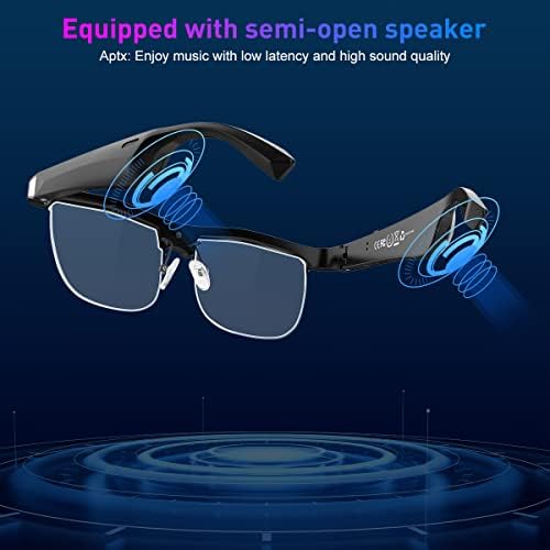 Кајсуда Паметни Bluetooth 5.0 Аудио Очила, УВ Заштита Очила за Сонце, Отворено Уво Музика&засилувач; Повик Без Раце, Поларизирани Леќи, IPX4
