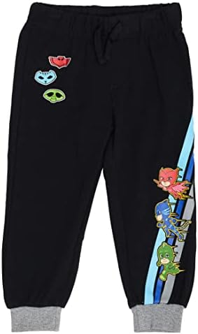 PJ Masks Baby Boys Joggers Pants 2 пакувања со пакувања со џемпери во кои се наоѓаат Catboy, Gekko и Owlette