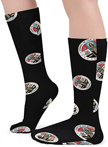 Округот ВЕДКЕЈАТ Во Лос Анџелес Дебели Чорапи Новина Смешно Печатење Графички Секојдневни Чорапи Со Топла Средна Цевка За Зима