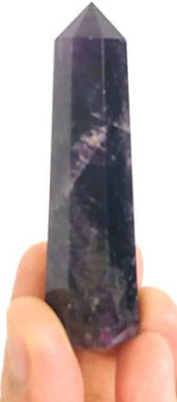Crystalmiracle Black Agate 4 инчи генератор точка кристално заздравување Reiki feng shui wellness подарок метафизички скапоцен камен психички