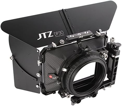 JTZ DP30 Cine Lens Carbon Fiber 4x4 Swing-Away Matte Box со железничка шипка од 15мм/19мм за шипка за шипка за Sony FS5 FS7 ARRI RED CANON
