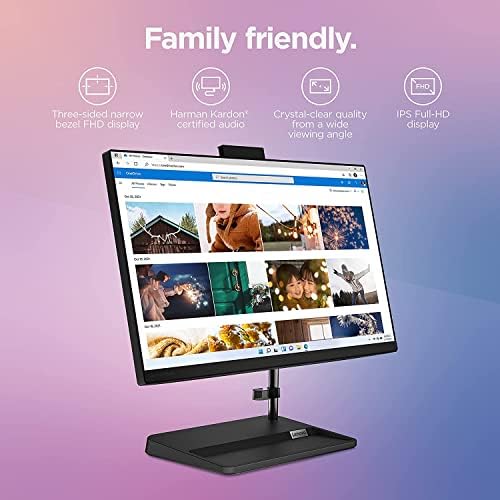 Lenovo IdeaCentre 3i | 22 FHD се-во-еден компјутер | 12-ти Intel Core i3-1220p 10-Core | Intel UHD графики | 12 GB DDR4 256GB M.2 SSD