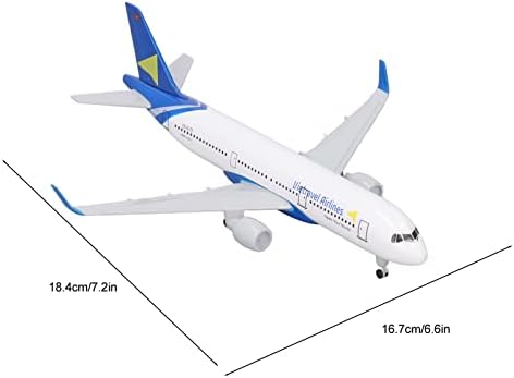 Модел на авион Kuidamos Toy, Декоративен култивиран талент 18.4x16.7cm модел на авион со опрема за слетување за декорација