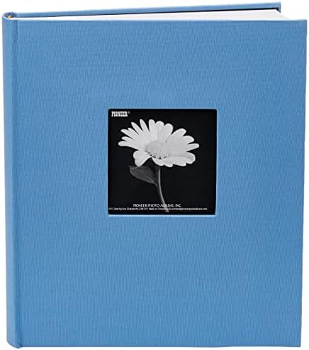 Фото албум со капаци на ткаенини 200 џебови држат 5x7 фотографии, Sky Blue
