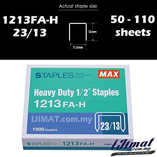 Максимален тешки степлер 12n/13 до 110 листови хартија со 2 кутии за кутии
