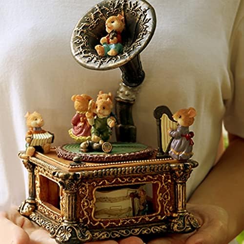 Zgjhff гроздобер грамофон музичка кутија класична октава кутија девојки принцеза роденден подарок девојки девојки bff