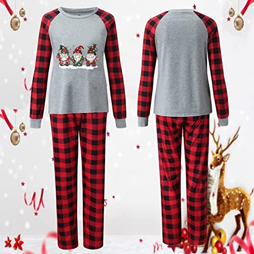 Среќно Божиќно писмо со елен карирано печатено семејство пижами постави домашна облека родител детска облека пижами за целото семејство