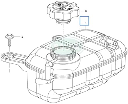 Резервоарот за експанзија на течноста за радијатор SBAMET се вклопува компатибилен со Opel Mokka компатибилен со Buick Encore компатибилен со Chevy Trax 95201979 95269001 95380033 13502353 1305248