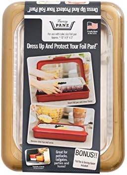 Фенси Panz 9x13- Инч со тава за торта со фолија и ја заштити вашата тава за фолија направена во САД, вклучена тава за фолија и лажица за сервирање.