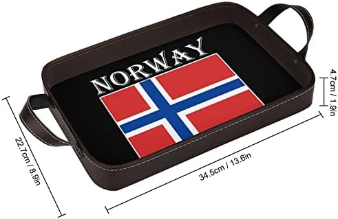 Знаме на норвешка Стп Фиока За Сервирање Кожа Елегантен Декор За Маса Организатор На Парфеми Со Рачки