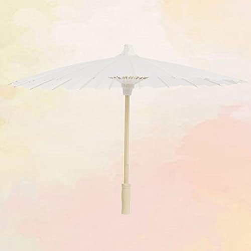 Nuobesty гроздобер украси 40pcs DIY чадор чадор бела хартија чадор недовршена хартија чадор кинески јапонски чадор за перформанси