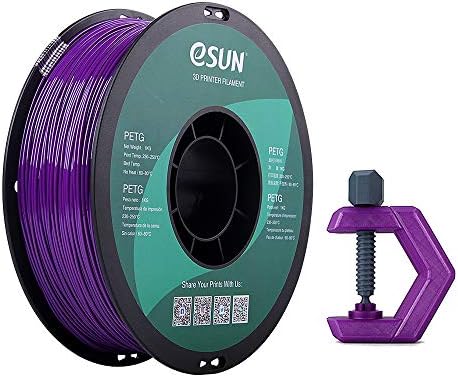 ESUN 3D 1,75 mm Цврста виолетова PETG 3D печатач филамент 1 кг, димензионална точност +/- 0,03 мм, 1,75мм цврста непроирна виолетова