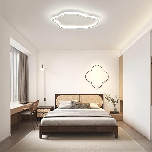 PEBLTO модерна светлина на LED таванот, бела минималистичка светлина за светло за плакнување, светлосни тела за 6000k за спална