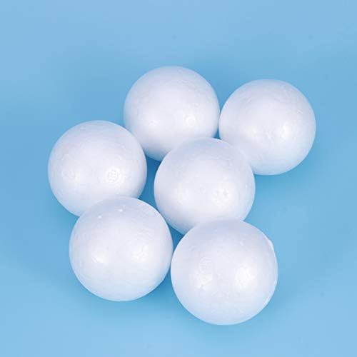 Топки од пена од Sewacc 50 парчиња 6 см бели топчиња од пена занаетчиски топки за уметност и занаетчиска пена мазни кружни сфери полистирен