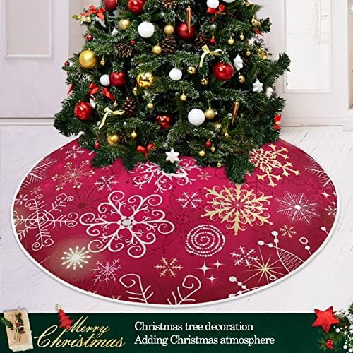 Декорација на здолниште на елка на Алаза, украс за мало мини дрво со здолниште 35,4 инчи со црвен градиент Божиќ за Божиќна забава за одмор