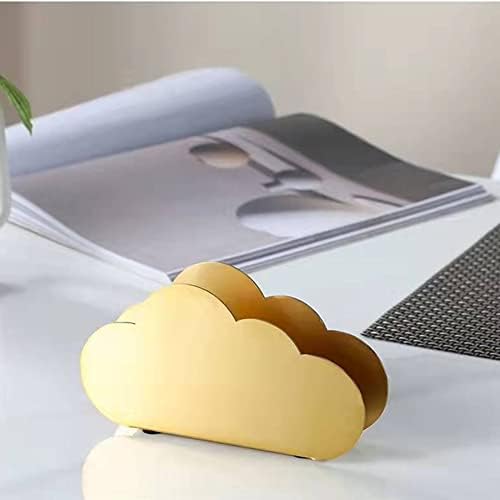 Златен вертикален држач за крпи за хартија од облак, не'рѓосувачки челик држач за салфетка ресторан бар хотел кафуле држач за ткиво 5,9 × 1,4 × 3,1 инчи
