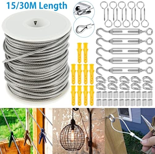 BKDFD 15m/30m слика за жица за жици за оградување градина тешка завртка за завртки за завртки за завртки