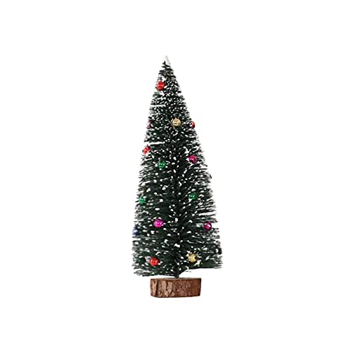 Божиќно стадо лепак за лепак мини десктоп новогодишна елка Божиќна мода дрвена база мало дрво украс за украсување дома