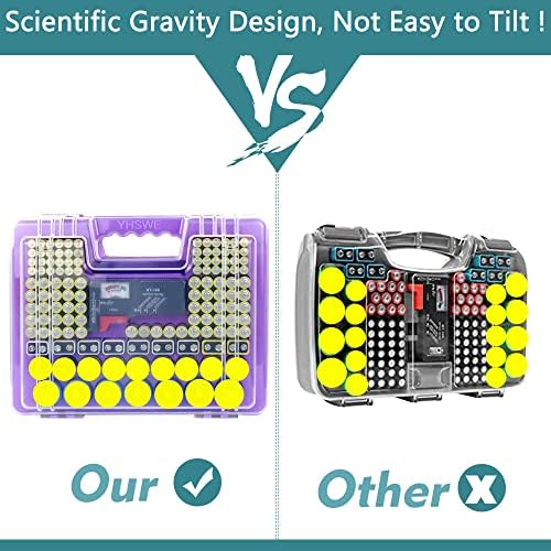 Куќиште За Организатор На Батерии со Х-Вредност, Кутија За Организатор За Складирање Батерии Со Тестер, Пренослив Држи 230 Батерија ?9 ААА