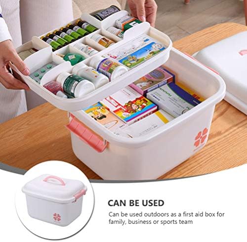 Cabilock кутија помош пластична медицина складирање на домаќинства, медицина, семејно комплет за итни случаи за патни автомобили Дома преносно
