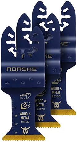 Norske Tools NOTP272 1-1/4 инчен дрво и метал црвен пресек титаниум осцилирачки мулти-алатки за додатоци на додатоци