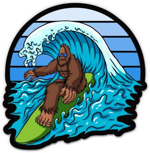 Surfer Surfer Surfer Surfing - 12 винил налепница водоотпорна декларација