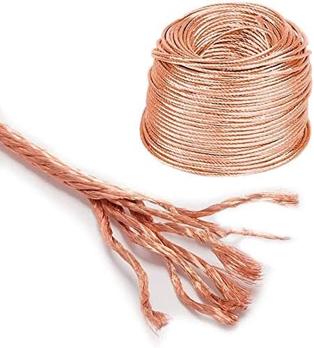 Пазарна жица на Мерлин, плетенка од бакарна жица, кабел за кабел Електричен, голи спирално флексибилно заземјување на олово спроводливи проводници 6#