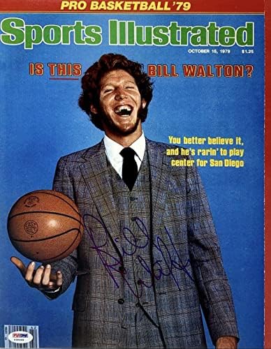 Бил Волтон Селтикс потпиша кошарка 11x14 Фото PSA Y35045 - Автограмирани НБА фотографии