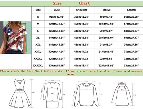 Женски Врвови Со Кратки Ракави Лабаво Вклопување Денот На Независноста За Жени Печатете Дневни Летни Кошули Кошули За Жени Секојдневни