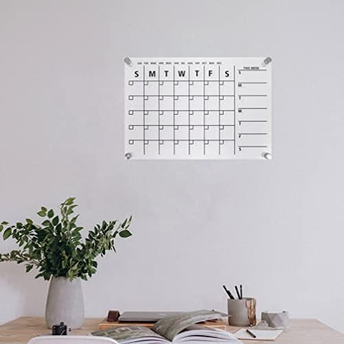 Стабок канцеларија декор Акрилик сув бришење календар неделен wallиден календар чиста оброк планер табла магнетна тетратка фрижидер за повторно користење на плане?