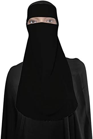 Бонбон Половина Никаб Носот Капакот На Лицето Превезот Дише Облека За Муслимански Ислам Исламски Хиџаб Хеџаб Жени Жени Бурка Абаја Џилбаб