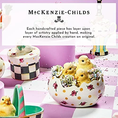 Mackenzie-Childs chectly Check Peekaboo јајце, зајаче и пролетна декорација за дома
