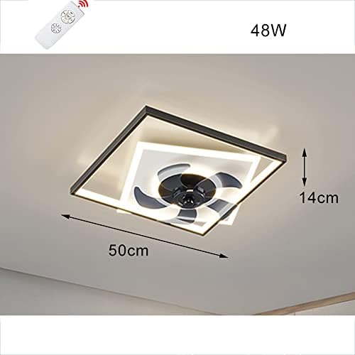 SDUYTEG 48W LED тавански вентилатори со светло затемнето лустерот на вентилаторот со далечински управувач нем 3 брзина 3 функција на таванот