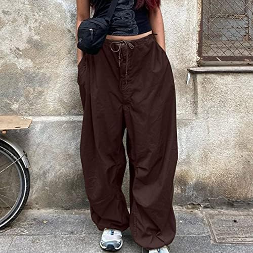Bddviqnn Women Women Women Loce Voist Pants Pants Lutture Solid Color Trendy Baggy Plouse, плус големина џогери за жени џемпери