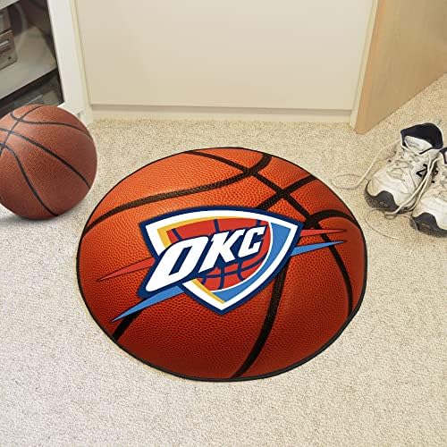 НБА - Оклахома Сити Тандер Кошарка Мат НБА - Оклахома Сити Тандер кошарка МАТ 27 „Дијаметар -„ ОКЦ икона “примарно лого