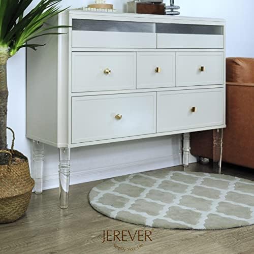 Jerrever 12 инчи акрилен мебел нозе сет од 4, кабинет ТВ штанд за замена на ногата дома ДИЈ проекти модерен јасен декор