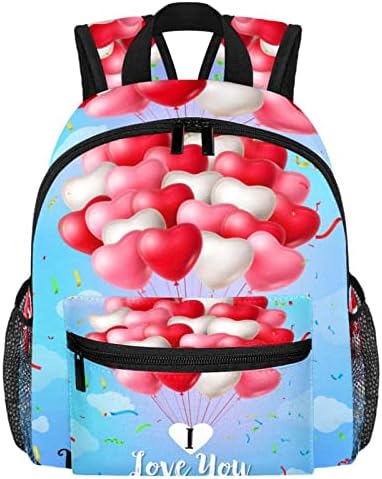 VBFOFBV патувачки ранец, ранец на лаптоп за жени мажи, моден ранец, те сакам балон за срце