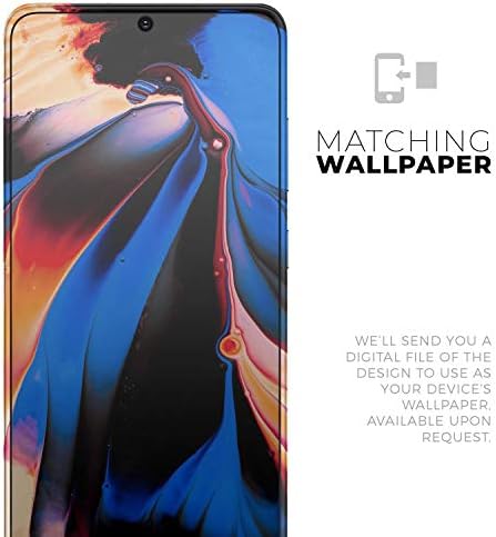 Дизајн Скинц течна апстрактна боја V51 Заштитна винил декларална обвивка за обвивка на кожата компатибилен со Samsung Galaxy S20