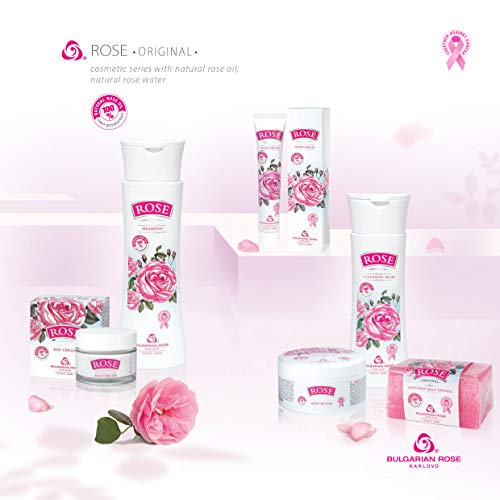 Сет за подароци од 5 парчиња со бугарски природен сапун од роза, миење на розово тело, крем за роза, крем за лице од роза, роза мицеларна