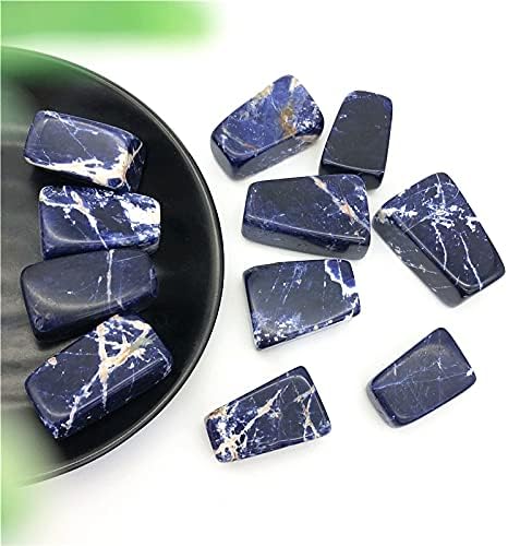 Laaalid xn216 100g природен содалит камен сино кварц кристал испрскани камења заздравување кристали скапоцен камен Рајки природни камења