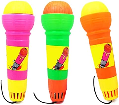 2 парчиња смешни ехо микрофони Трајни деца се преправаат со играчки пластични ехо микрофон практичен магија микрофон за роденденски дипломирања