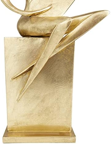 Деко 79 скулптура со музичар од полистон, 11 x 7 x 20 , злато