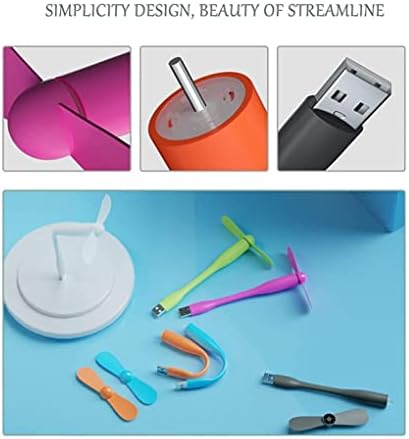 KUYYFDS 6 Пакет Мини USB Вентилатори,Пренослив Вентилатор, Флексибилен Вентилатор За Ладење На Вратот, Тивок Вентилатор За