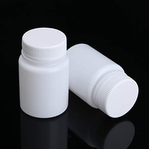 FEESHOW 10 парчиња Пластични Таблети Таблети Шишиња Пренослив Празен Лек Хемиски Шишиња Контејнер За Складирање Бела 20ml